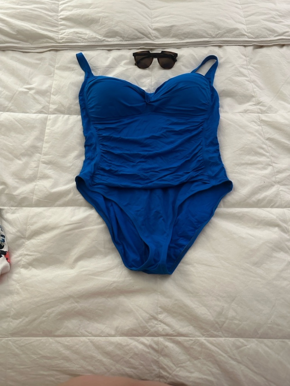 La Blanca Royal Blue One-Piece Swimsuit with Sweetheart Neckline